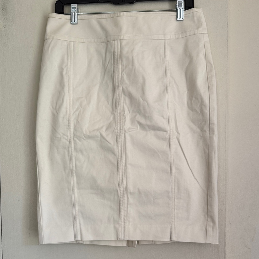 Ann Taylor Cream Pencil Skirt